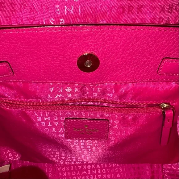 ❌SOLD!❌ Kate Spade NWT Hot Pink Leather Backpack “Small Breezy Mulberry Street” - Picture 9 of 11